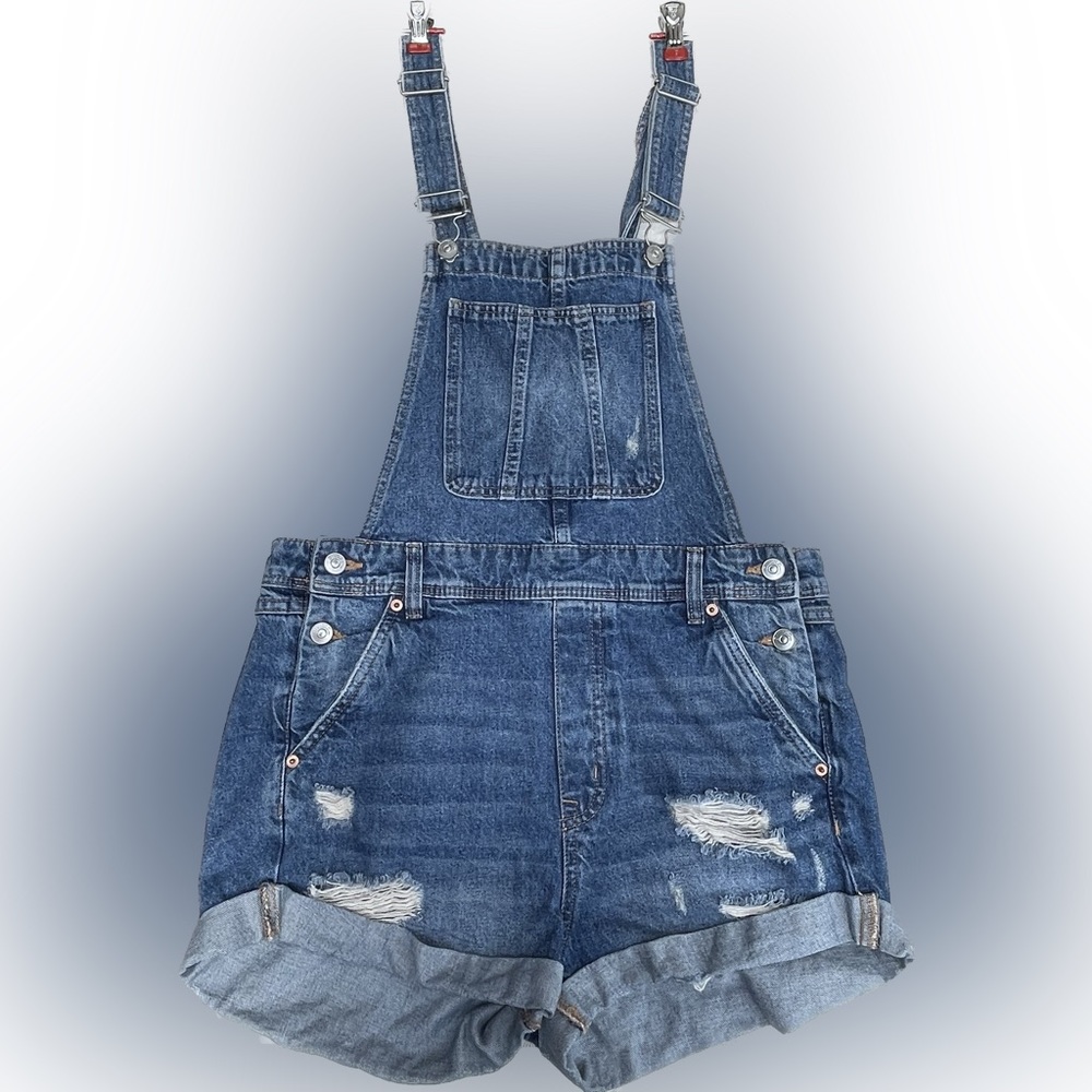 H&M Divided Denim Overall Shorts